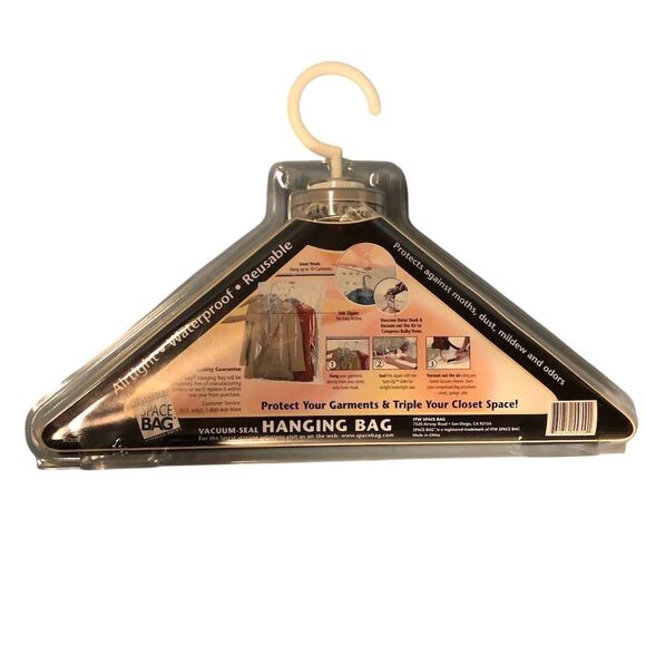 Space Bag Vacuum-Seal Hanging Bag Airtight Waterproof Reusable 41"x27.5" - Picture 2 of 2